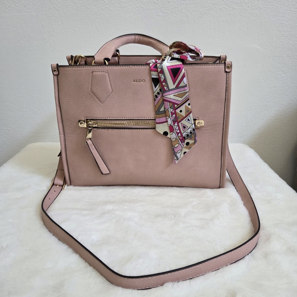 ALDO LightPink Handbag Collection Purse Adjustable strap outer and inner pockets